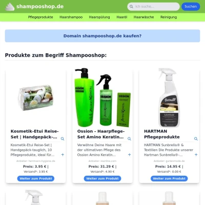 Screenshot shampooshop.de