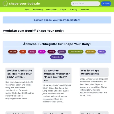 Screenshot shape-your-body.de