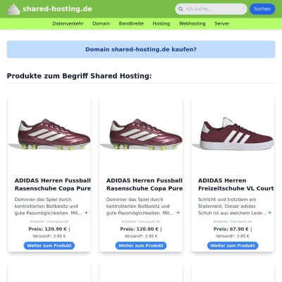 Screenshot shared-hosting.de