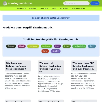 Screenshot sharingmatrix.de