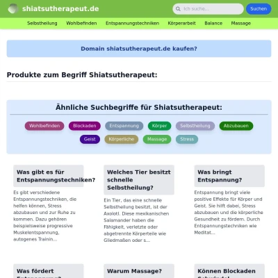 Screenshot shiatsutherapeut.de