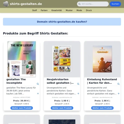 Screenshot shirts-gestalten.de
