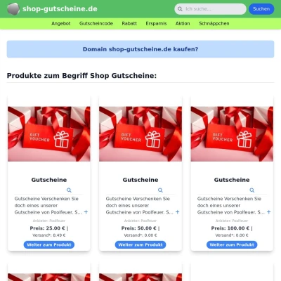 Screenshot shop-gutscheine.de