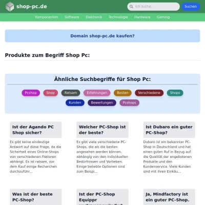 Screenshot shop-pc.de