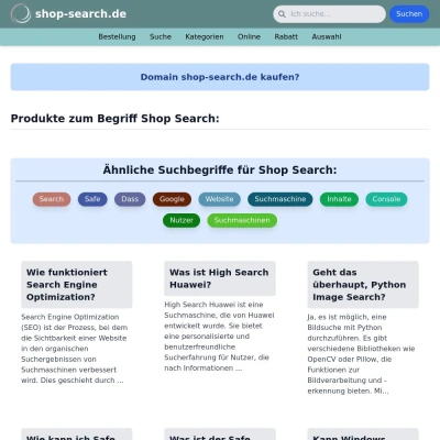 Screenshot shop-search.de