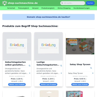 Screenshot shop-suchmaschine.de