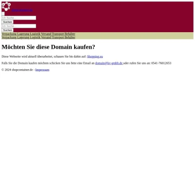 Screenshot shopcontainer.de