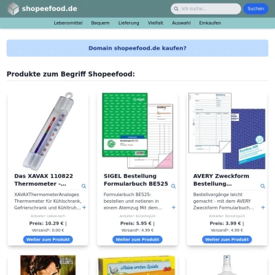 Screenshot shopeefood.de