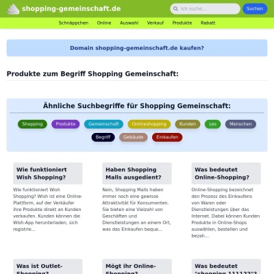 Screenshot shopping-gemeinschaft.de