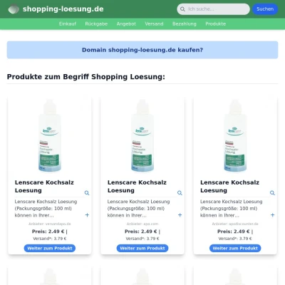 Screenshot shopping-loesung.de