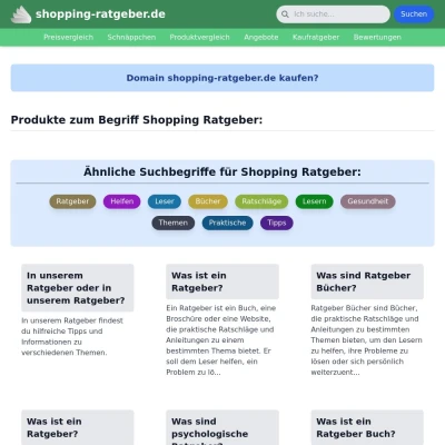 Screenshot shopping-ratgeber.de