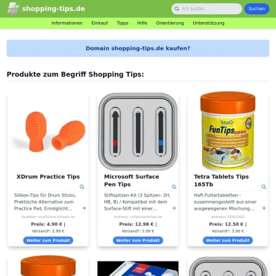 Screenshot shopping-tips.de