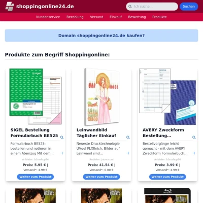 Screenshot shoppingonline24.de