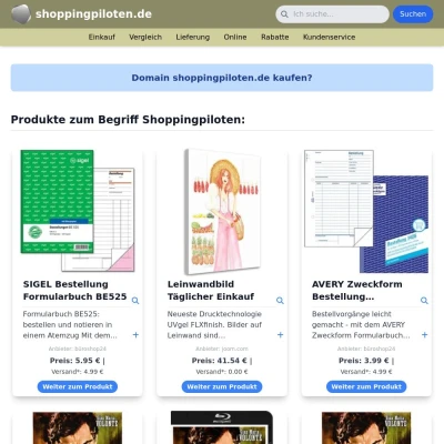 Screenshot shoppingpiloten.de