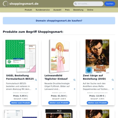 Screenshot shoppingsmart.de