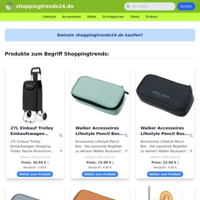 Screenshot shoppingtrends24.de