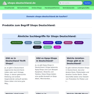 Screenshot shops-deutschland.de