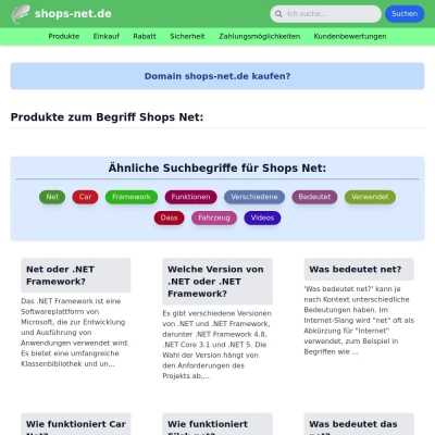 Screenshot shops-net.de