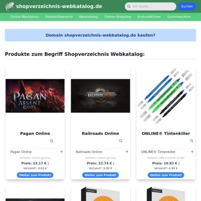 Screenshot shopverzeichnis-webkatalog.de