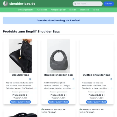 Screenshot shoulder-bag.de