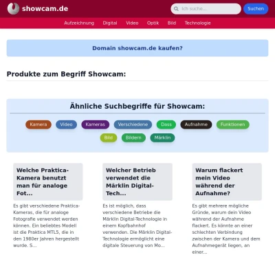 Screenshot showcam.de