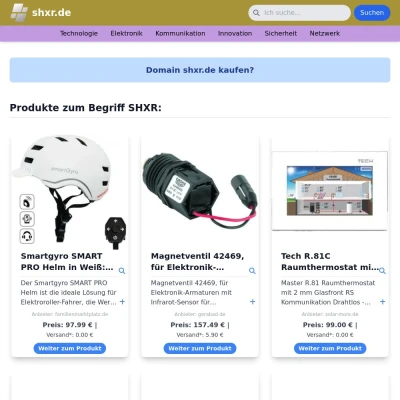 Screenshot shxr.de