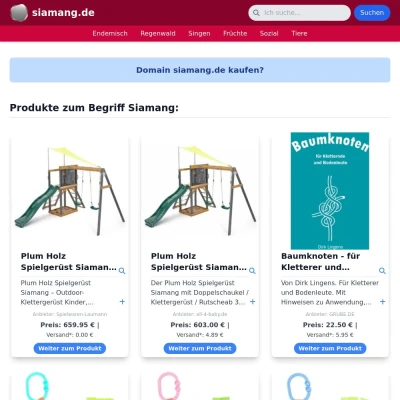 Screenshot siamang.de