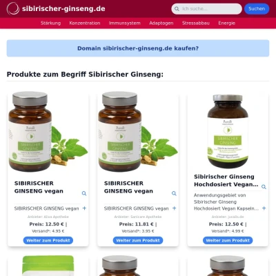 Screenshot sibirischer-ginseng.de