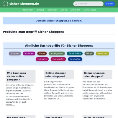 Screenshot sicher-shoppen.de