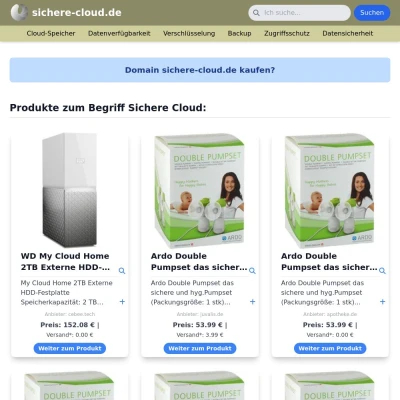 Screenshot sichere-cloud.de