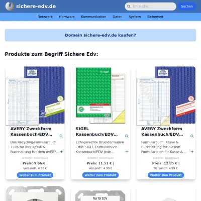 Screenshot sichere-edv.de