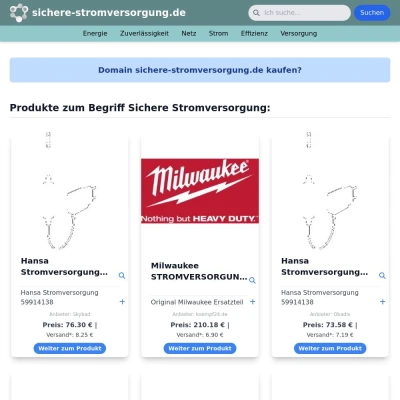 Screenshot sichere-stromversorgung.de