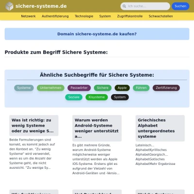 Screenshot sichere-systeme.de