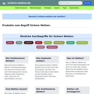 Screenshot sichere-wetten.de