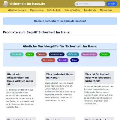 Screenshot sicherheit-im-haus.de