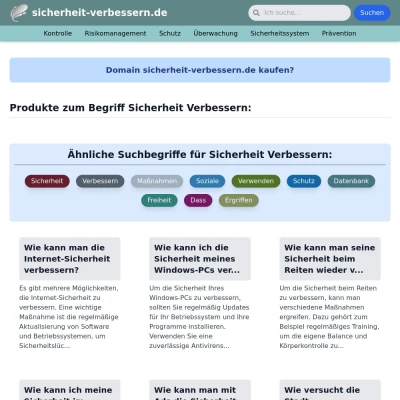 Screenshot sicherheit-verbessern.de