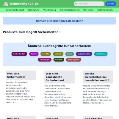 Screenshot sicherheiten24.de