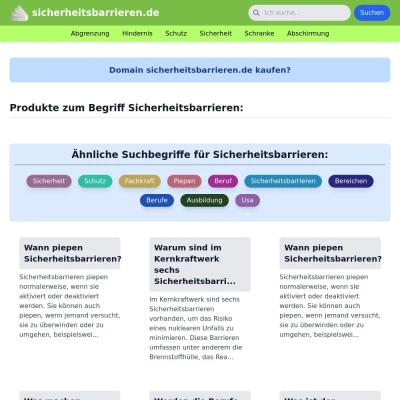 Screenshot sicherheitsbarrieren.de