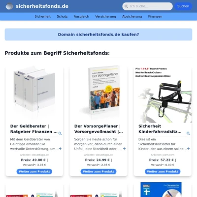 Screenshot sicherheitsfonds.de