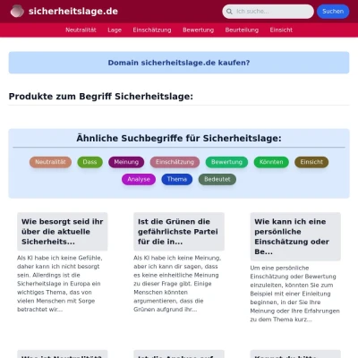 Screenshot sicherheitslage.de