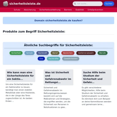 Screenshot sicherheitsleiste.de