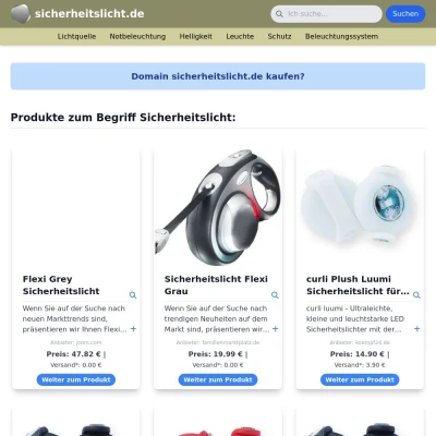 Screenshot sicherheitslicht.de