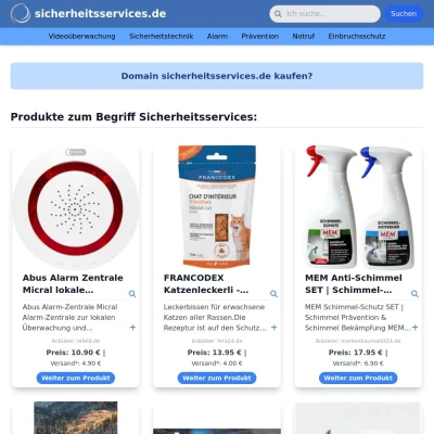 Screenshot sicherheitsservices.de