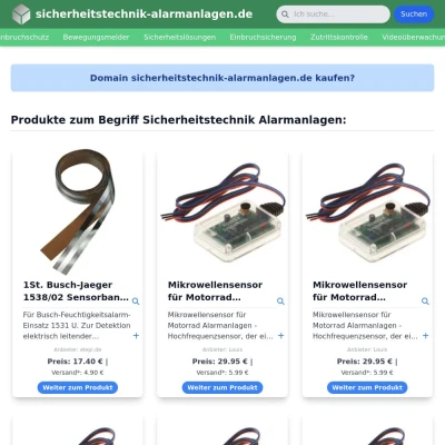 Screenshot sicherheitstechnik-alarmanlagen.de