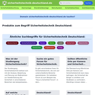 Screenshot sicherheitstechnik-deutschland.de