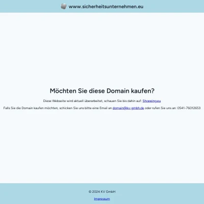 Screenshot sicherheitsunternehmen.eu