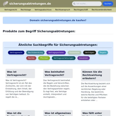 Screenshot sicherungsabtretungen.de