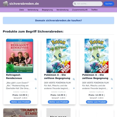 Screenshot sichverabreden.de