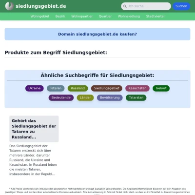 Screenshot siedlungsgebiet.de