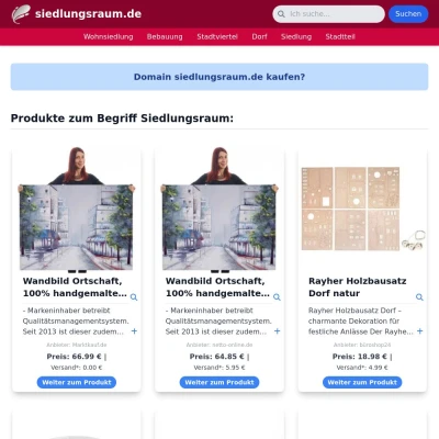 Screenshot siedlungsraum.de